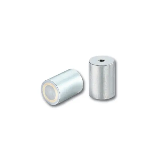 Neodymium deep pot magnet, Ø8x20 mm, M3 | 1,2 kg pull force Neodymium deep pot magnet, Ø8x20 mm, M3 | 1,2 kg pull force