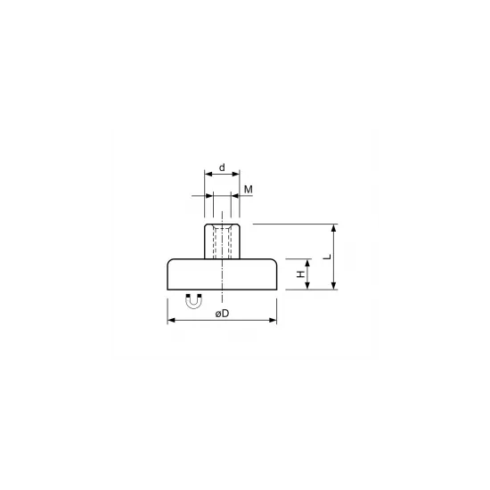 Ferrite pot magnet internal thread Ø57mm M6 | 28.0 kg | SAV Ferrite pot magnet internal thread Ø57mm M6 | 28.0 kg | SAV
