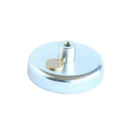 Ferrite pot magnet internal thread Ø80mm M8 | 60.0 kg | SAV