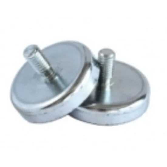 Ferrit-Topfmagnet m. Gewindezapfen Ø32mm M4x8 | 8,0 kg | SAV Ferrit-Topfmagnet m. Gewindezapfen Ø32mm M4x8 | 8,0 kg | SAV