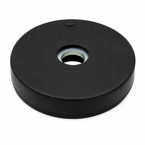 Magnetsystem Gummi Ø57 mm schwarz durchgehende Bohrung | 20,00 kg Neodym | SAV
