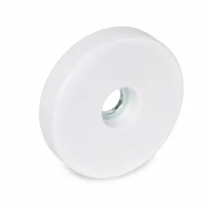 Magneetsysteem rubber Ø57 mm wit doorlopend gat | 20,00 kg neodymium | SAV