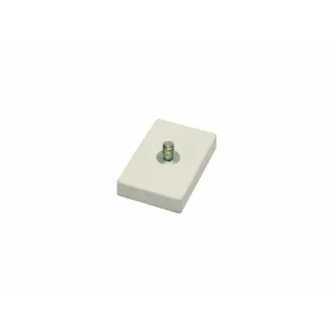 Magnetsystem Gummi 35x22,5 mm 1x M4 weiß | 9,30 kg Neodym