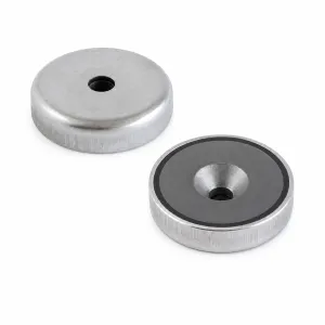 Ferriet potmagneet Ø20 mm verzonken gat RVS | 2,20 kg | SAV