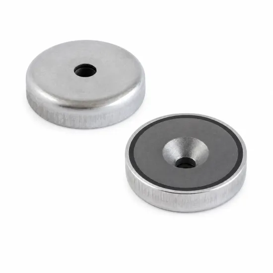Ferrite Pot Magnet Ø25 mm countersunk Stainless Steel | 2.90 kg | SAV Ferrite Pot Magnet Ø25 mm countersunk Stainless Steel | 2.90 kg | SAV