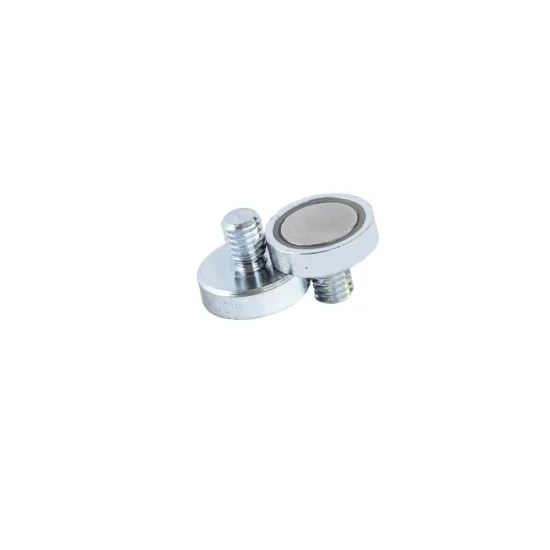Pot magnet Ø 10 mm with M4 threaded stud | 2 kg | Samarium-Cobalt Pot magnet Ø 10 mm with M4 threaded stud | 2 kg | Samarium-Cobalt