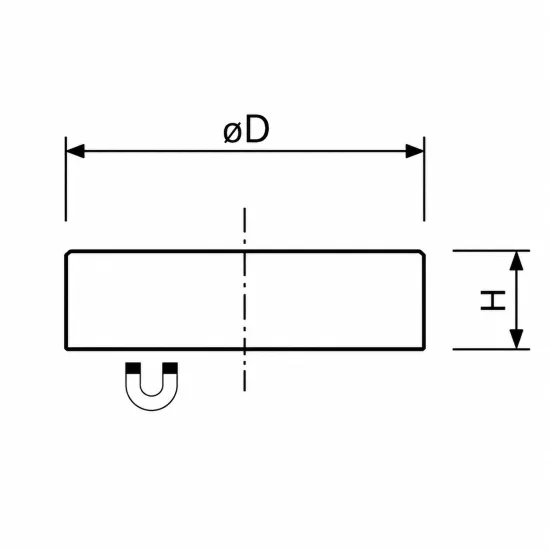 Potmagneet vlak Ø 8 mm | SmCo | SAV Potmagneet vlak Ø 8 mm | SmCo | SAV