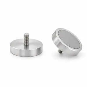 Topfmagnet Ø 16 mm mit Gewindezapfen M6 | SmCo Edelstahl | SAV
