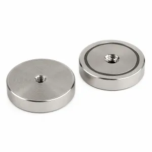 Pot magnet Ø32 mm thru-hole M5 | 33.00 kg neodymium | SAV
