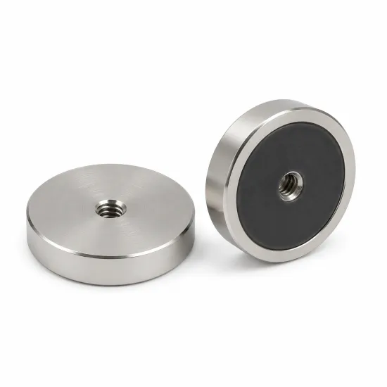 Flachgreifer Ø75 mm durchgehend M10 | 175,00 kg Neodym | SAV