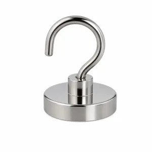 Pot magnet with hook Ø 40 mm | 55.00 kg Neodymium - SAV-webshop.com