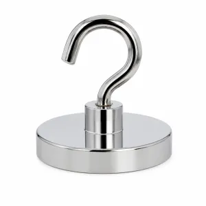 Pot magnet with hook Ø 50 mm | 75.00 kg Neodymium - SAV-webshop.com