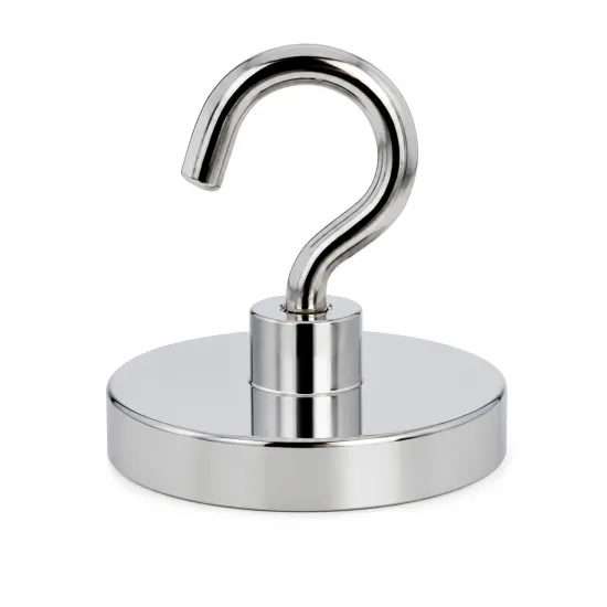 Pot magnet with hook Ø 63 mm | 105.00 kg Neodymium - SAV-webshop.com