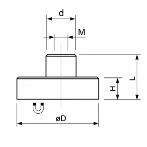 Neodymium pot magnet Ø10 mm threaded bushing M3 | 3.00 kg (Nickel-plated) | SAV. Neodymium pot magnet Ø10 mm threaded bushing M3 | 3.00 kg (Nickel-plated) | SAV.