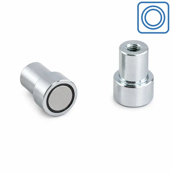 Flachgreifer Ø8 mm Innengewinde M3 | 1,30 kg Neodym | SAV Flachgreifer Ø8 mm Innengewinde M3 | 1,30 kg Neodym | SAV