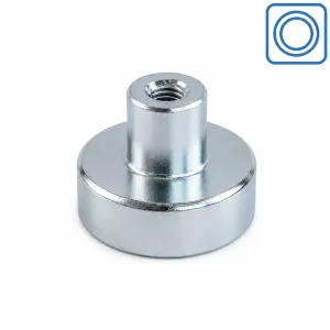 Potmagneet Ø20 mm draadbus M4 | 14,00 kg neodymium | SAV
