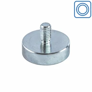 Pot magnet Ø25 mm threaded stud M6 | 20.00 kg neodymium | SAV