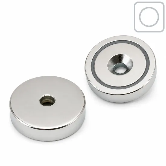 Neodym Flachgreifer Ø25 mm Senkloch | 19 kg | SAV