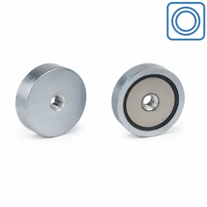 Flachgreifer Ø20 mm durchgehend M4 | 10,50 kg Neodym | SAV