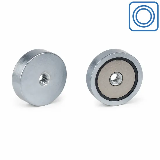 Pot magnet Ø20 mm thru-hole M4 | 10.50 kg neodymium | SAV