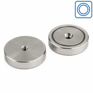 Flachgreifer Ø50 mm durchgehend M8 | 80,00 kg Neodym | SAV