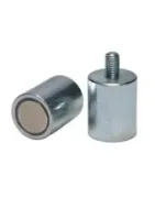 Neodymium busmagneet staal verzinkt met draadstift