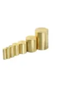 Deep pot magnet made of SmCo, brass housing, with fit tolerance h6